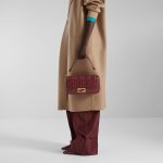 FENDI Baguette® Burgundy leather bag - Image 4